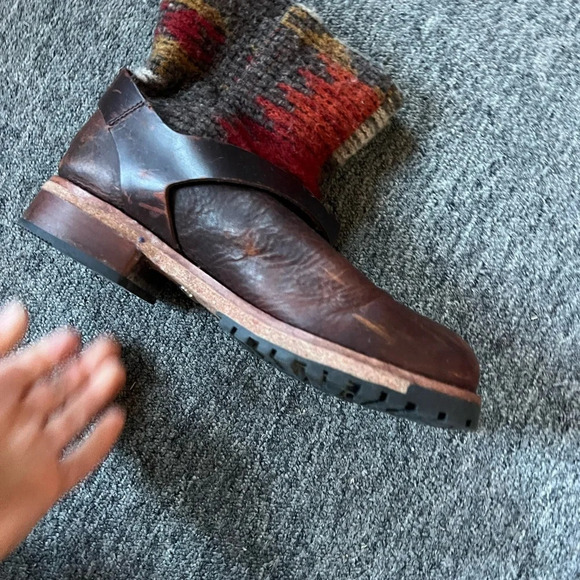 Woolrich Moto Southwestern Wool Leather Boots, size 7.5 - Picture 5 of 8